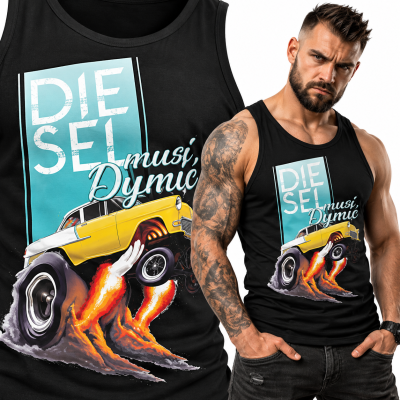 TANK TOP ŚMIESZNY  MOTORYZACYJNE MUSI DYMIC